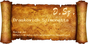 Draskovich Szimonetta névjegykártya
